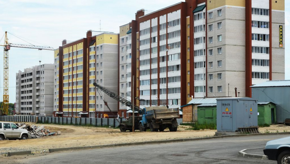 Стройка в Новоалтайске.