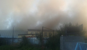 В Барнауле загорелся консервный завод. 1 августа 2015 года.