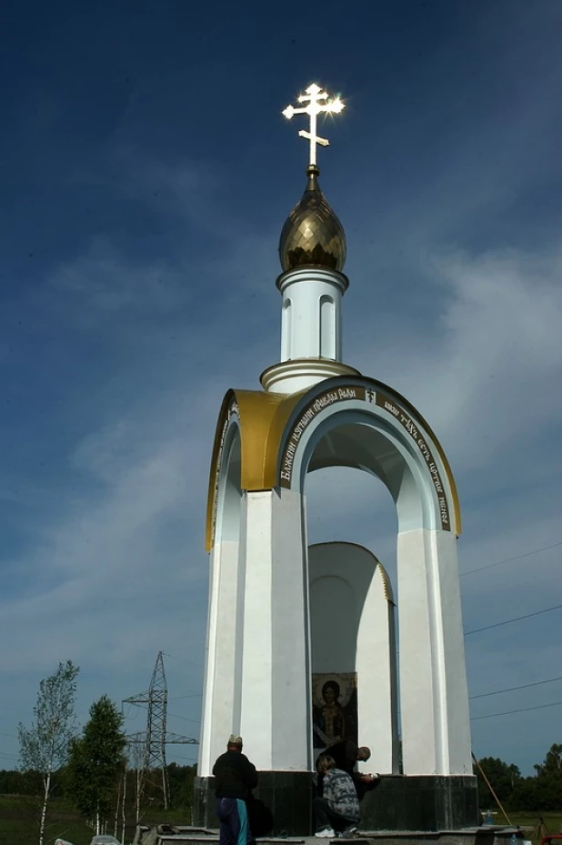 Часовня на месте гибели Михаила Евдокимова.