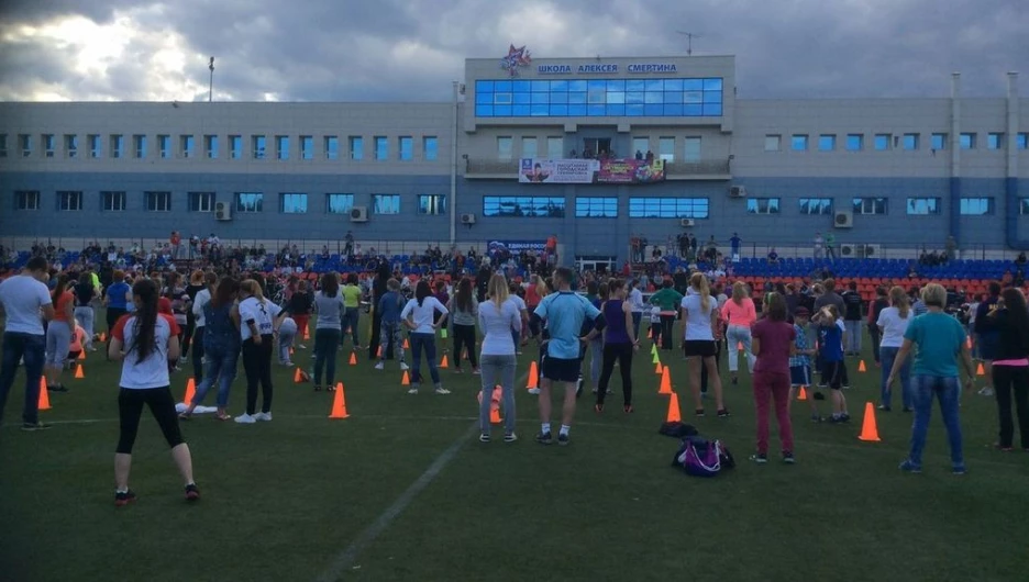 Масштабная городская тренировка в Спорт-парке Алексея Смертина. 9 августа 2015 года.