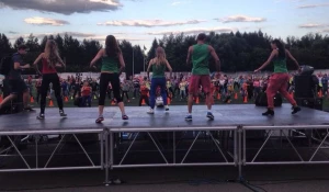 Масштабная городская тренировка в Спорт-парке Алексея Смертина. 9 августа 2015 года.