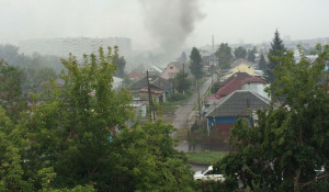 Пожар в Барнауле 12 августа 2015.