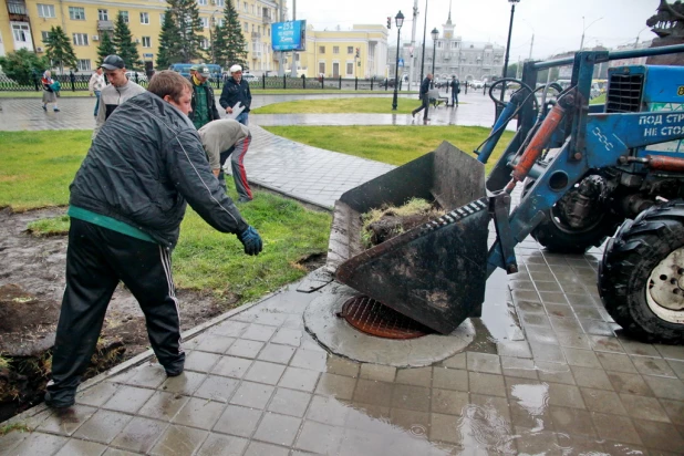 Дождь в Барнауле.