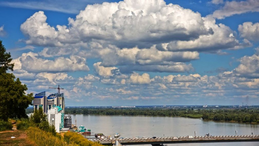 Вид на Обь в Барнауле.