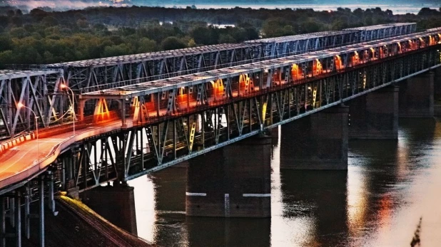 Старый мост в Барнауле.