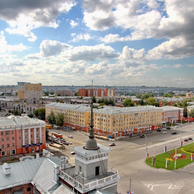 Виды Барнаула с высоты 55-метровой пожарной вышки.