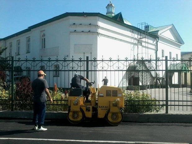 Ремонт на пл.Спартака и ул. Пушкина в Барнауле.