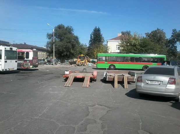 Ремонт на пл.Спартака и ул. Пушкина в Барнауле.