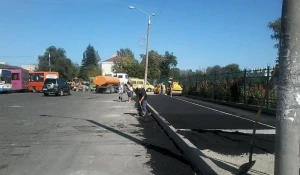 Ремонт на пл.Спартака и ул. Пушкина в Барнауле.