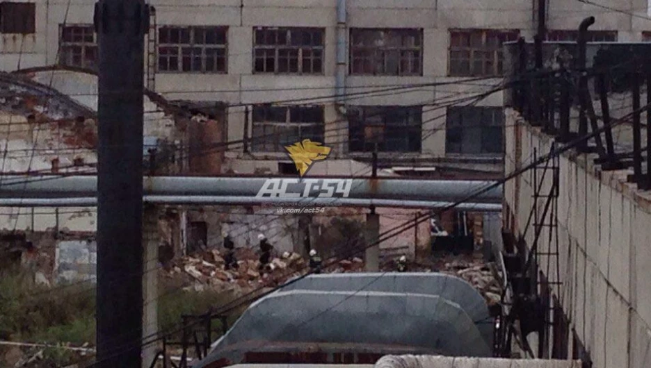 В Новосибирске обрушилось здание.