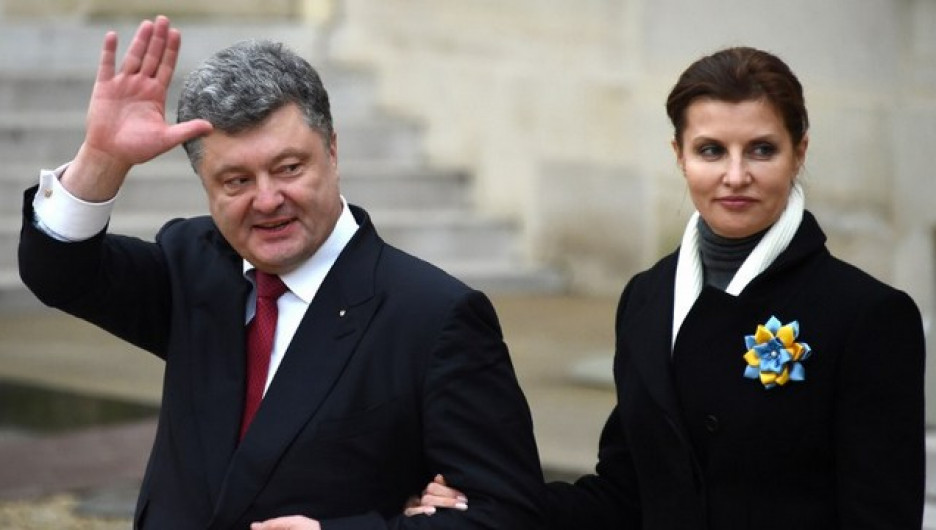 Петр Порошенко с женой.