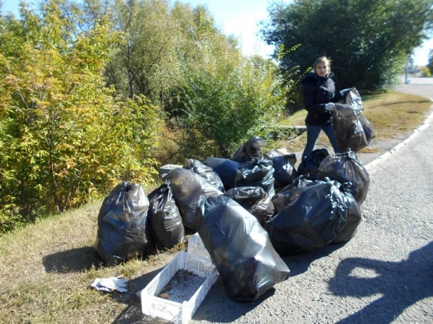 Уборка берегов рек и парков в Барнауле.