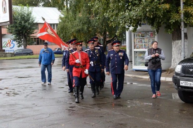 Патриарх Кирилл освятил камень будущего кафедрального собора в Барнауле 21 сентября 2015 года.