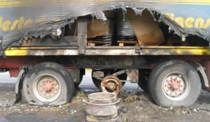 На трассе "Омск-Новосибирск" горела фура.