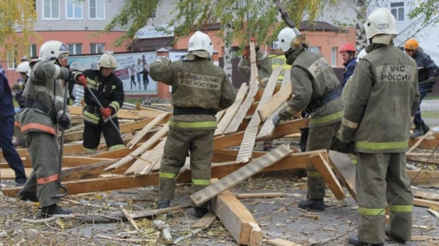 Ликвидация последствий урагана.