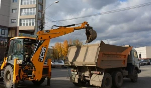 Ремонт трубопровода на пр. Калинина.