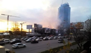 Пожар в Новосибирске.