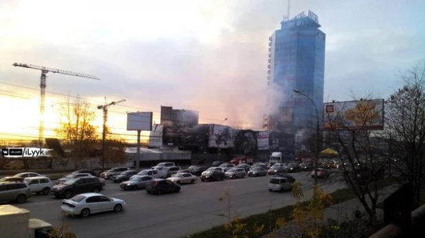 Пожар в Новосибирске.