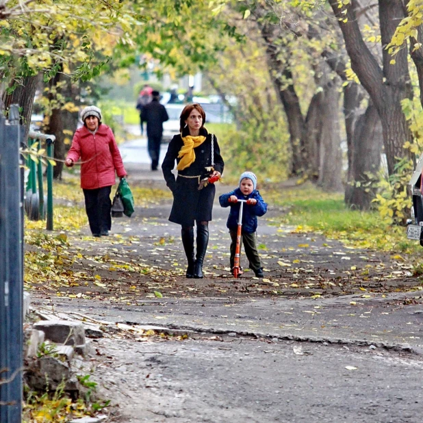 Тёплая осень в Барнауле.