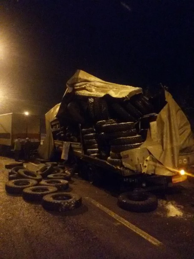 Авария на повороте в ЗАТО Сибирский.