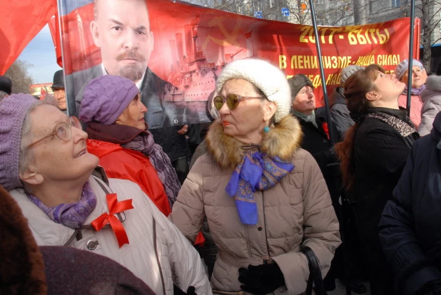 Шествие и митинг коммунистов 7 ноября 2015 года.