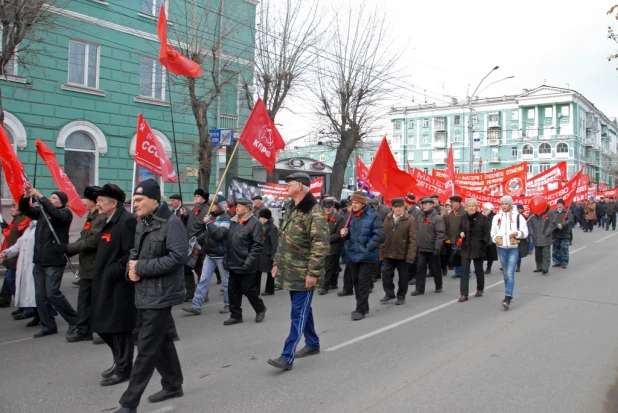 Шествие и митинг коммунистов 7 ноября 2015 года.