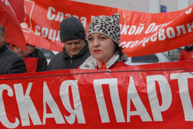 Шествие и митинг коммунистов 7 ноября 2015 года.