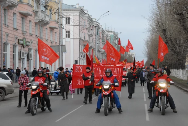 Шествие и митинг коммунистов 7 ноября 2015 года.