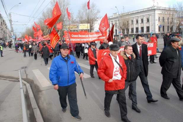 Шествие и митинг коммунистов 7 ноября 2015 года.