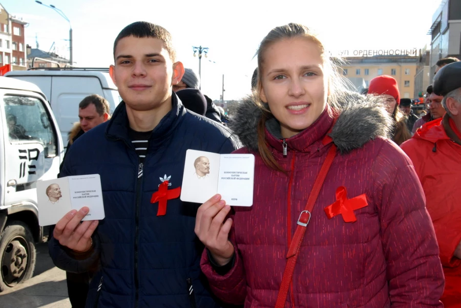 Шествие и митинг коммунистов 7 ноября 2015 года.