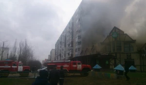 Пожар в Барнауле 8 ноября.