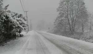 Трасса, снег.