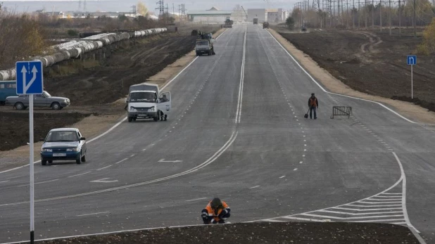 Дорога в Барнауле.