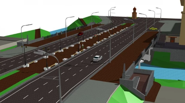Проект реконструкции моста через Барнаулку.
