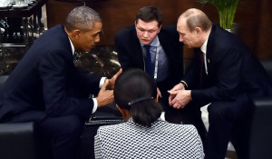 Обама и Путин на саммите G20.