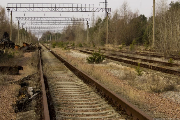 В покинутой Припяти.