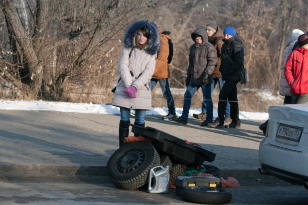 Автогонки на Речном вокзале.