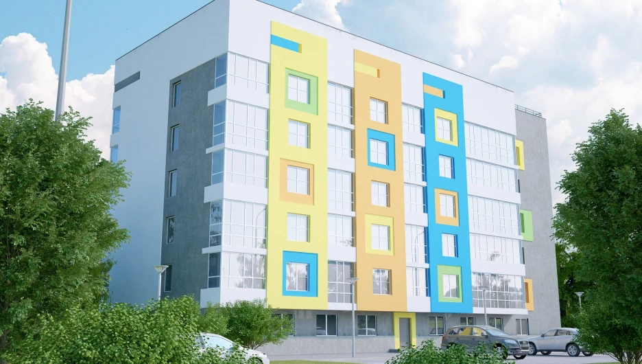 Новая шестиэтажка в центре Барнаула получила название "Акварель".