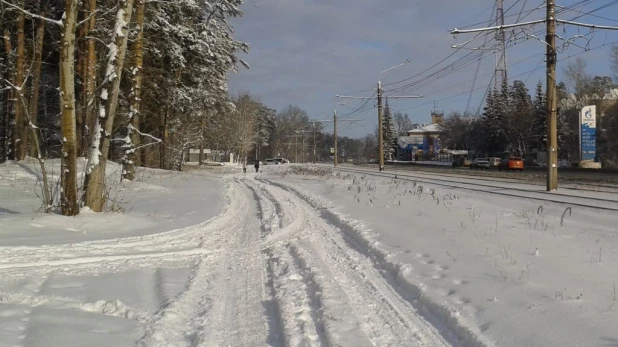 Заснеженный Барнаул.