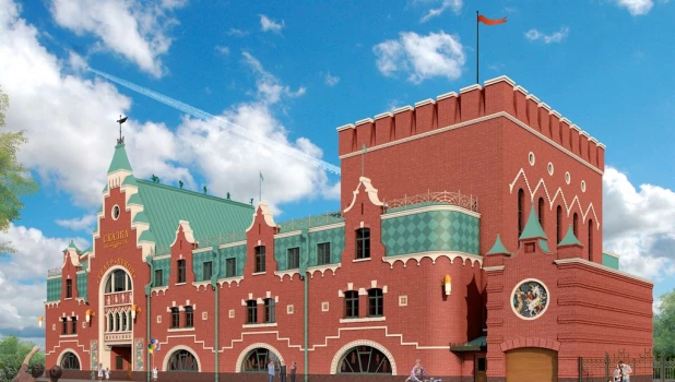 Эскизный проект театра кукол "Сказка". Автор - Александр Деринг.