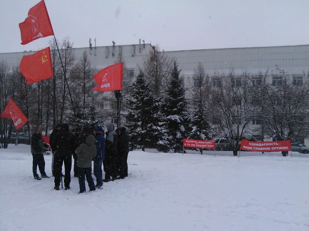 Митинг против "Платона" в Барнауле.