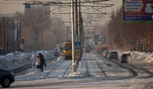 Барнаул. Трамвайные пути.