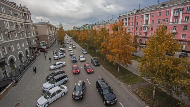 Проспект Ленина в Барнауле.