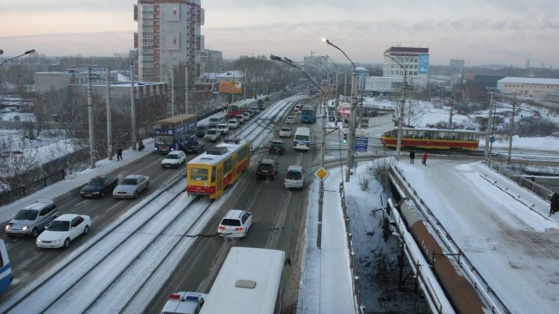 Проспект Ленина в Барнауле.