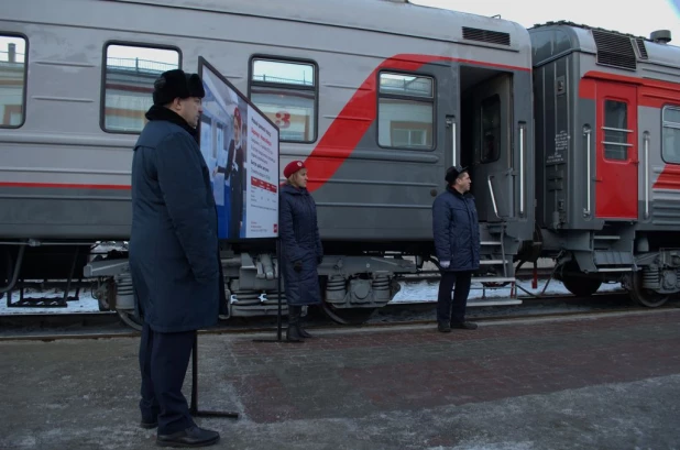 Запуск скорого поезда Барнаул - Новосибирск.