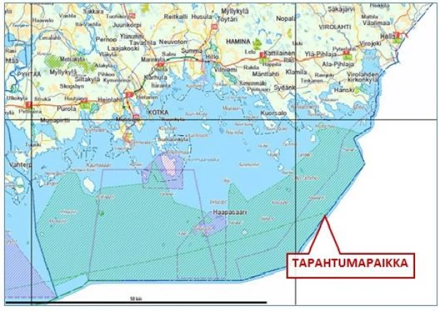 Карта нарушения финской границы.