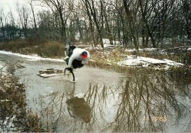 За секунду до беды.