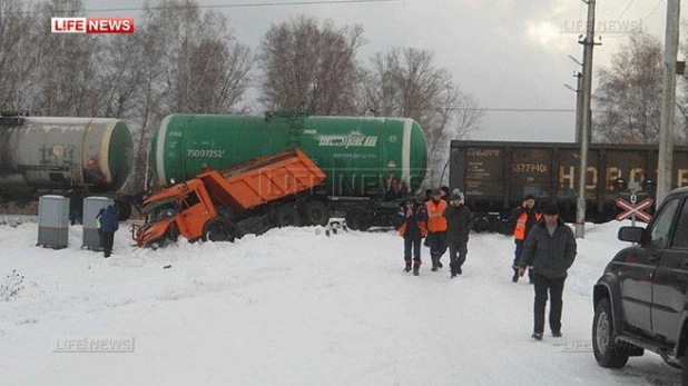 ДТП на переезде у села Романово.