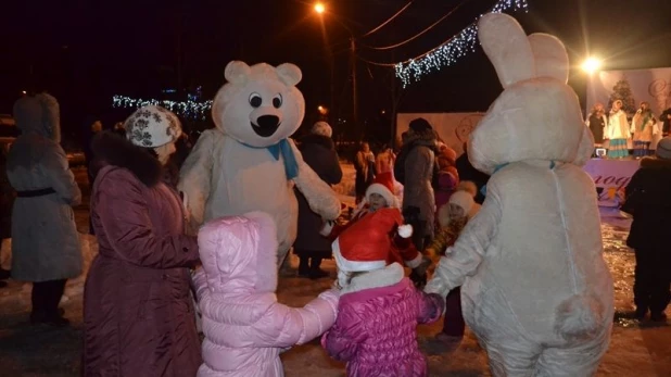 Открытие новогоднего городка в парке "Центральный".