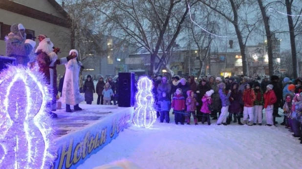 Открытие снежного городка в парке ВРЗ.